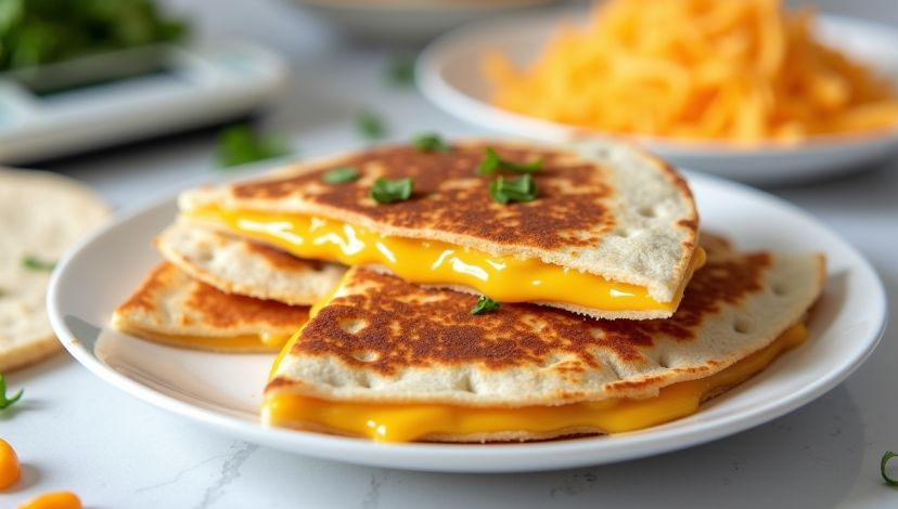 how many calories in a quesadilla with just cheese